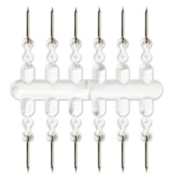 Silicone fastened bait string