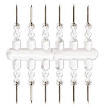 Silicone fastened bait string