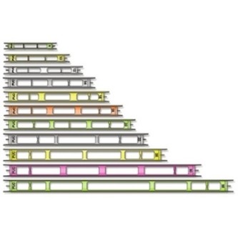 Rebríčky na forfakty šírka 2 - 3,5cm